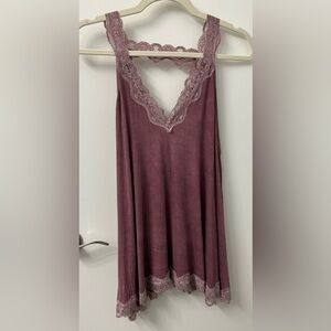 POL Mauve Lace Trim Chemise